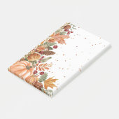 Autumn Leaves & Pumpkin Post-it Klebezettel (angewinkelt)