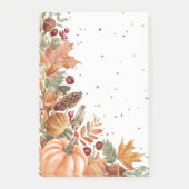Autumn Leaves & Pumpkin Post-it Klebezettel (Vorderseite)