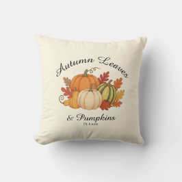 Autumn Leaves & Pumpkins - Cosy Harvest Fall Décor Kissen
