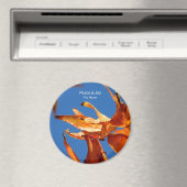 Autumn Leaves Round Magnet (In Situ (Geschirrspüler))