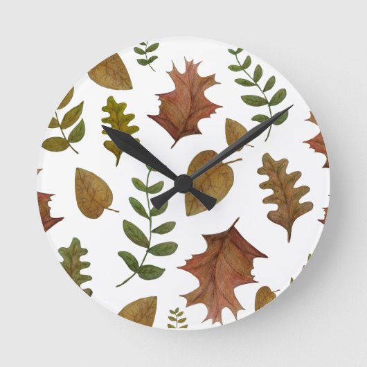 Autumn leaves runde wanduhr (Vorderseite)