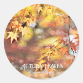 Autumn Leaves Runder Aufkleber (Vorderseite)
