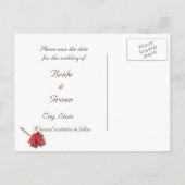 Autumn Leaves Save the Date Postcard Ankündigungspostkarte (Rückseite)