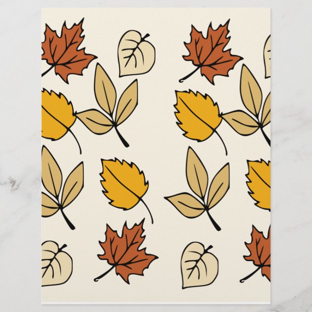 Autumn Leaves Scrapbook Paper (Vorderseite)