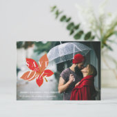 Autumn Leaves Themed Wedding Custom Photo Script (Stehend Vorderseite)