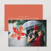 Autumn Leaves Themed Wedding Custom Photo Script (Vorne/Hinten)
