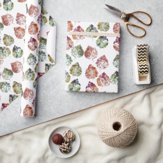 Autumn Leaves Watercolor Art Geschenkpapier (Kunsthandwerk)