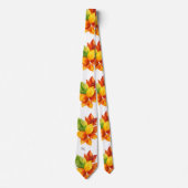 Autumn Leaves Watercolor Fall Foliage Pattern Krawatte (Vorderseite)