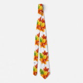Autumn Leaves Watercolor Fall Foliage Pattern Krawatte (Rückseite)