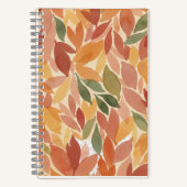 Autumn Leaves Watercolor Pattern Notizblock (Vorderseite)