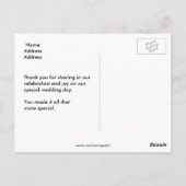 Autumn Leaves Wedding Danke Postcard Postkarte (Rückseite)