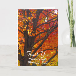 Autumn Leaves Wedding Dankeschön Card Dankeskarte