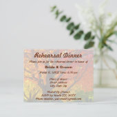 Autumn Leaves Wedding Rehearsal Dinner Postcard Postkarte (Stehend Vorderseite)