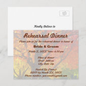 Autumn Leaves Wedding Rehearsal Dinner Postcard Postkarte (Vorne/Hinten)