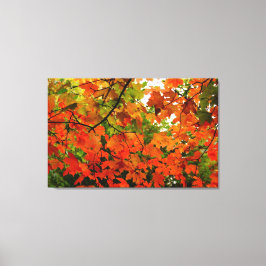 Autumn Leaves Wrapped Canvas Leinwanddruck