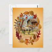 AUTUMN LEAVS & APPALOSA von SHARON SHARPE Postkarte (Vorne/Hinten)