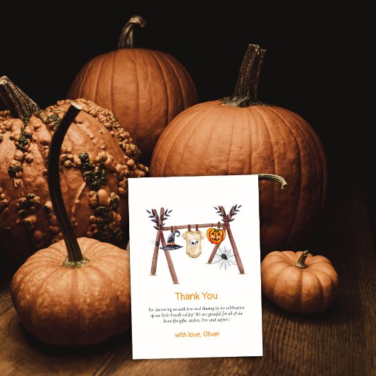 Autumn Little Boo Halloween Kleiderdusche Dankeskarte