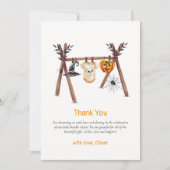 Autumn Little Boo Halloween Kleiderdusche Dankeskarte (Vorderseite)