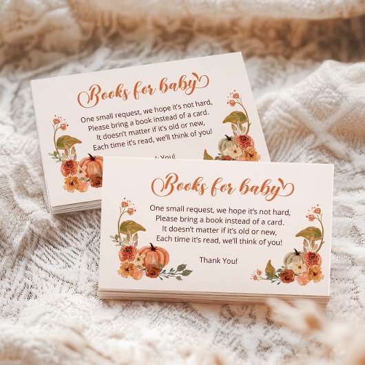 Autumn Little Pumpkin Books for Baby Begleitkarte