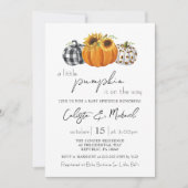 Autumn Little Pumpkin Couples Baby Sprinkle Einladung (Vorderseite)