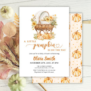 Autumn Little Pumpkin Neutral Baby Shower Einladung