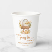 Autumn Little Pumpkin Neutral Baby Shower Pappbecher (Vorderseite)