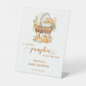 Autumn Little Pumpkin Neutral Baby Shower Sockelschild (Vorderseite)