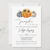 Autumn Little Pumpkin Sunflower Baby Sprinkle Einladung (Vorderseite)