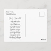 Autumn Little Pumpkin Sunflower Baby Sprinkle Postkarte (Rückseite)