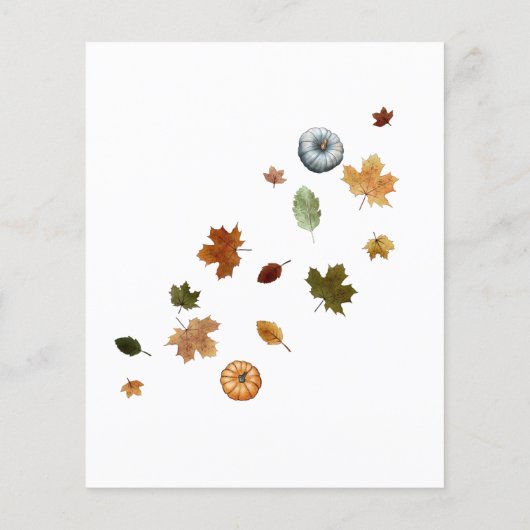 Autumn Little Pumpkin Watercolor Kinderdusche (Rückseite)