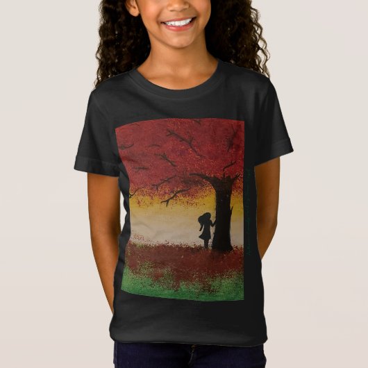 Autumn Lonely Girl - Artist - Nour Tayel T-Shirt (Vorderseite)