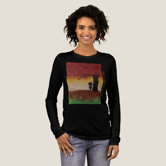 Autumn Lonely Girl T - Shirt (Volle Vorderseite)