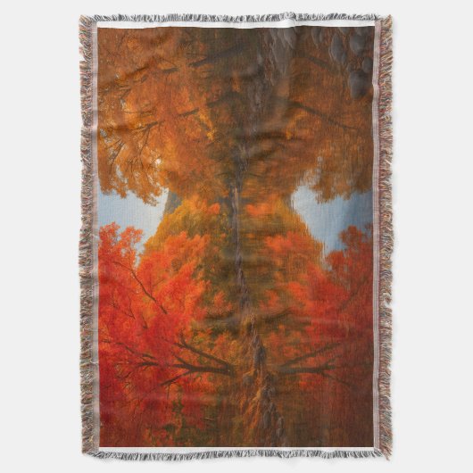 Autumn Lost Maples Throw Blanket - Fall Foliage  Decke (Vorderseite Vertikal)