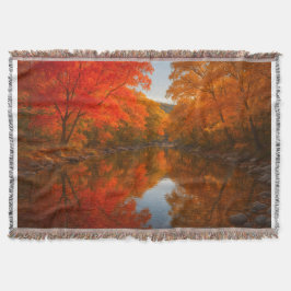 Autumn Lost Maples Throw Blanket - Fall Foliage  Decke