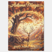 Autumn Magic Forest Deer Personalized Magnet (Vorderseite)