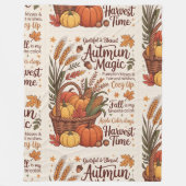 Autumn magic harvest time stylish Blanket New Home Fleecedecke (Vorderseite)