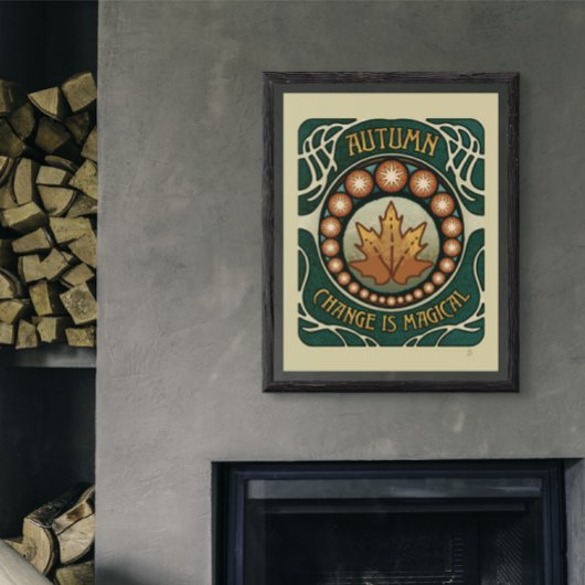 Autumn Magic Vintag Style Poster