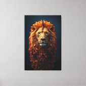 Autumn Majesty – Regal Lion with Autumn Mane Leinwanddruck (Vorderseite)