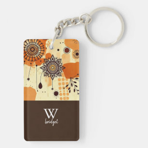 Autumn Mandala Boho Chic Floral Tones Schlüsselanhänger