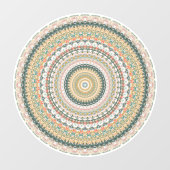 Autumn Mandala Boho Hippie Retro Abstrakte Kunst Fensteraufkleber (Blatt)