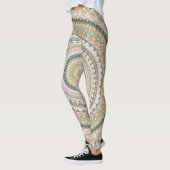 Autumn Mandala Boho Hippie Retro Abstrakte Kunst Leggings (Links)