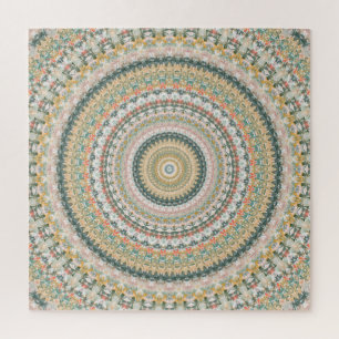 Autumn Mandala Boho Hippie Retro Abstrakte Kunst Puzzle