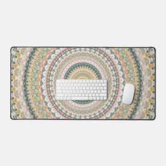 Autumn Mandala Boho Hippie Retro Abstrakte Kunst Schreibtischunterlage