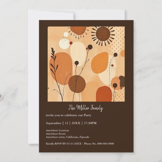 Autumn Mandala Earthy Warme Floral Pattern (Vorderseite)