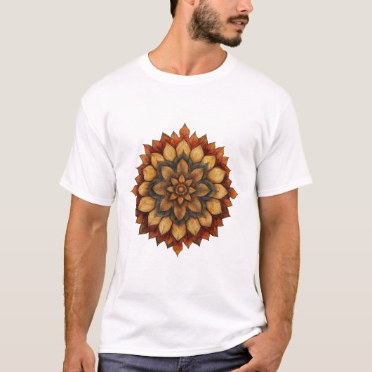 Autumn Mandala Floral T - Shirt (Vorderseite)