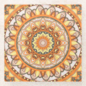 Autumn Mandala Glasuntersetzer (Vorderseite)
