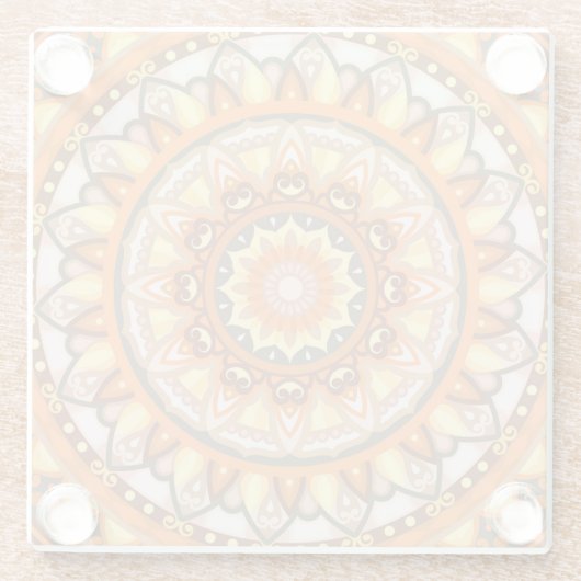 Autumn Mandala Glasuntersetzer (Rückseite)