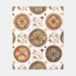 Autumn Mandala Pattern Fleecedecke