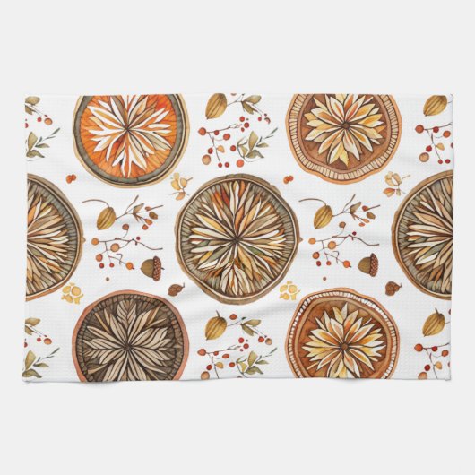Autumn Mandala Pattern Geschirrtuch (Horizontal)