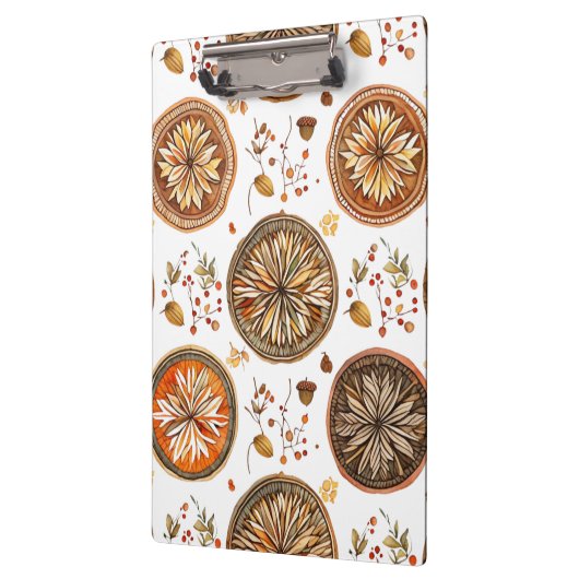 Autumn Mandala Pattern Klemmbrett (Links)